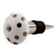 Silver Dot Ceramic Wine Stopper